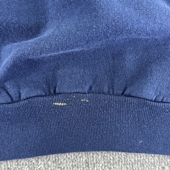 Vintage Hanes Busch Light Beer Embroidered Long Sleeve Sweatshirt Blue Mens XXL - Picture 10 of 12